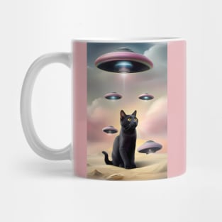 Black Cat UFOs Mug